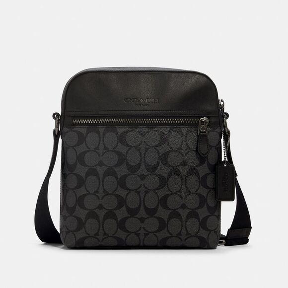 NWT Coach Outlet Houston Flight Bag In Signature Canvas - Picture 1 of 6